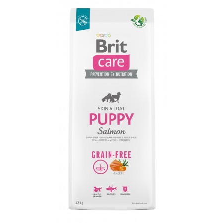 Dry food for puppies and young dogs of all breeds (4 weeks - 12 months).Brit Care Dog Grain-Free Puppy Salmon 12kg