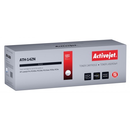 Activejet ATH-142N toner for HP printer, Replacement HP 142A HP142A W1420A- Supreme- 950 pages- black- with chip