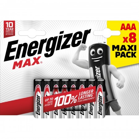 ENERGIZER BATTERIES MAX AAA LR03 /8 ECO