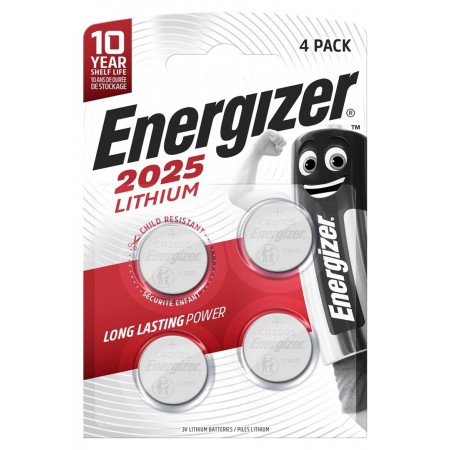 ENERGIZER BATTERIES SPECIALIZED CR2025 4 PIECES