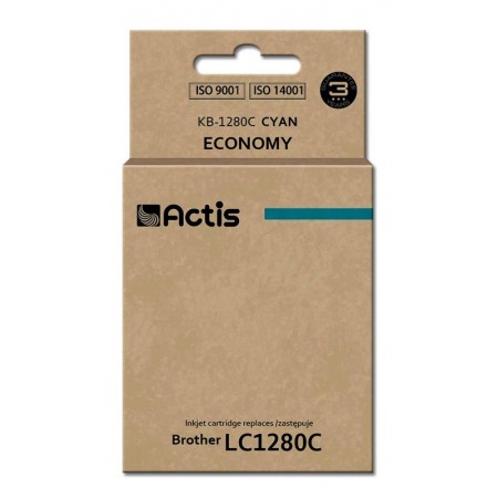 Actis KB-1280C ink for Brother printer- Brother LC-1280C replacement- Standard- 19 ml- cyan