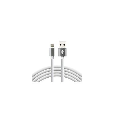 everActive cable USB 1m - White, silicone, quick charge, 2,4A - CBS-1MW