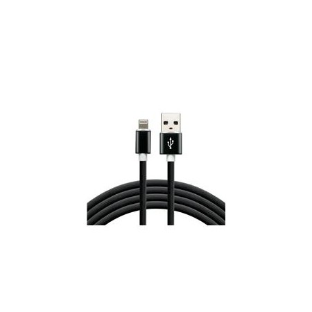 everActive cable USB Lightning 1m - Black, silicone, quick charge, 2,4A - CBS-1IB