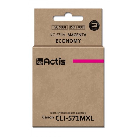 Actis KC-571M Tinte (Ersatz für Canon CLI-571M- Standard- 12 ml- magenta)