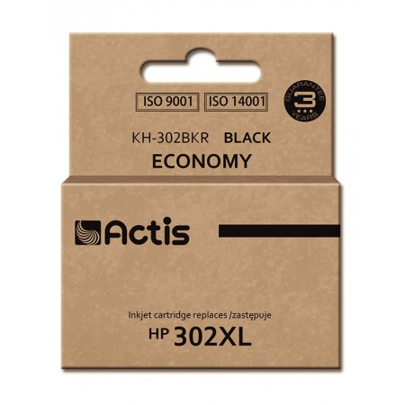 Actis KH-302BKR ink (replacement for HP 302XL F6U68AE- Premium- 15 ml- black)