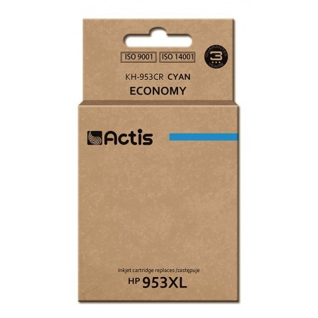 Actis KH-953CR Ink Cartridge (replacement for HP 953XL F6U16AE- Standard- 25ml- blue) - New Chip