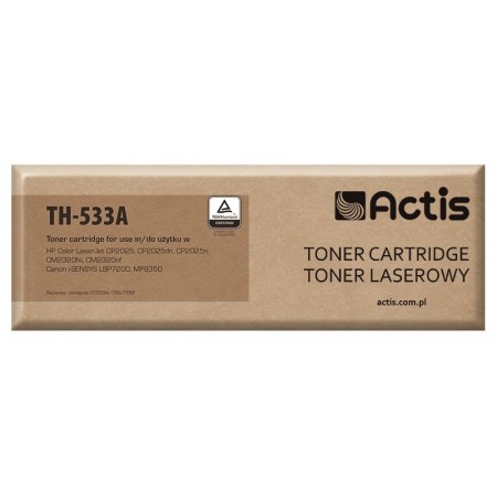 Actis TH-533A toner for HP printer- HP 304A CC533A, Canon CRG-718M replacement- Standard- 3000 pages- magenta