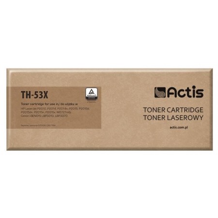 Actis TH-53X toner for HP printer- HP 53X Q7553X, Canon CRG-715H replacement- Standard- 7000 pages- black