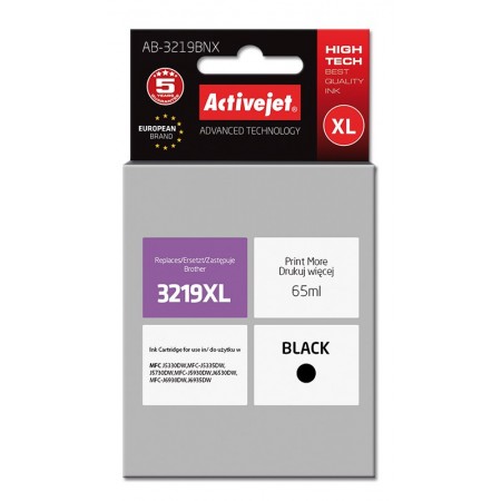 Activejet AB-3219BNX Ink cartridge (replacement for Brother LC3219Bk XL- Supreme- 65 ml- black)