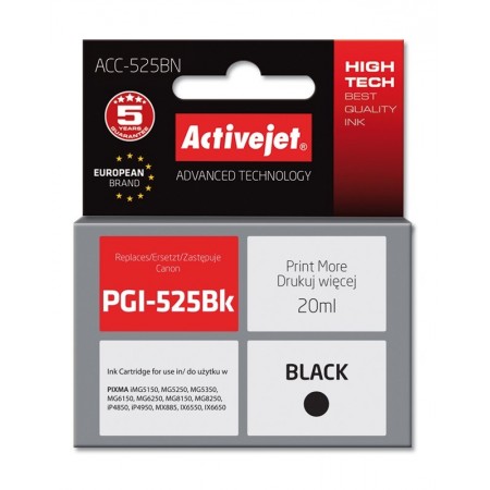 Activejet ACC-525BN Ink (replacement for Canon PGI-525PGBK- Supreme- 20 ml- black)