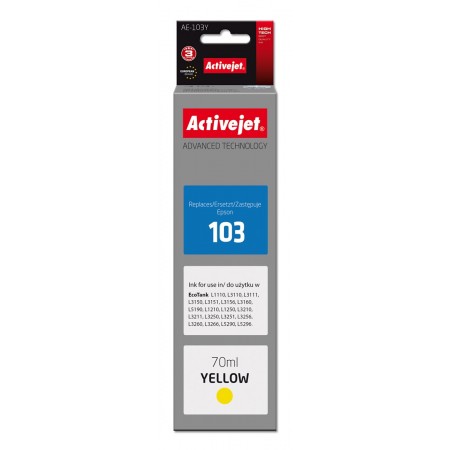 Activejet AE-103Y ink (replacement Epson 103 C13T00S44A- Supreme- 70 ml- yellow)