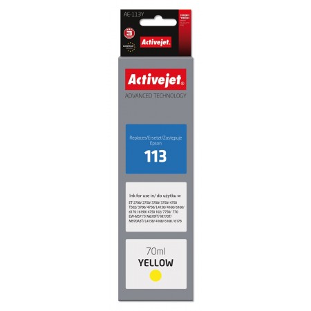 Activejet AE-113Y Ink (replacement for Epson 113 C13T06B440- Supreme- 70 ml- yellow)