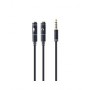 Gembird !Adapter audio microphon 3.5mm mini Jack/4PIN/0. audio cable 0.2 m 2 x 3.5mm Black