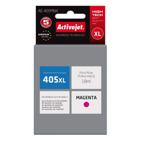 Activejet AE-405MNX Ink cartridge (replacement for Epson 405XL C13T05H34010- Supreme- 18ml- magenta)