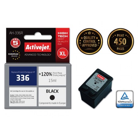 Activejet AH-336R Ink cartridge (replacement for HP 336 C9362EE- Premium- 15 ml- black)