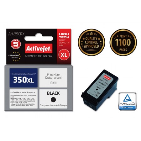 Activejet AH-350RX Ink Cartridge (replacement for HP 350XL CB336EE- Premium- 35 ml- black)