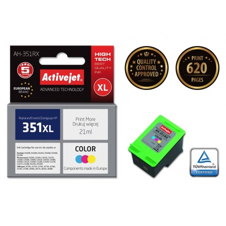 Activejet AH-351RX Ink Cartridge(replacement for HP 351XL CB338EE- Premium- 21 ml- colour)