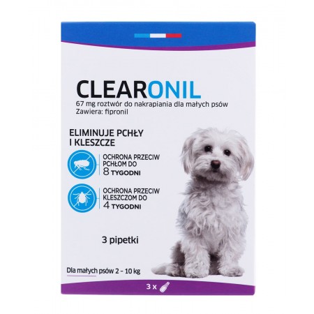 FRANCODEX Clearonil Small breed -  anti-parasite drops for dogs - 3 x 67 mg