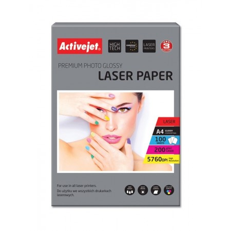 Activejet AP4-200G100L photo paper for laser printers- A4- 100 pcs