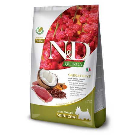 FARMINA N&D Quinoa Dog Skin&Coat Duck, Coconut Adult Mini - dry dog food - 800 g