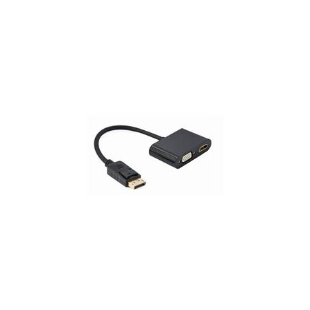 Gembird A-DPM-HDMIFVGAF-01 DisplayPort male to HDMI female + VGA female adapter cable, black