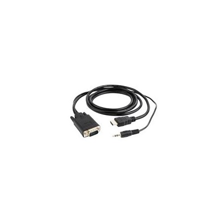 Gembird A-HDMI-VGA-03-10 video cable adapter 3 m HDMI + 3.5mm VGA (D-Sub) Black