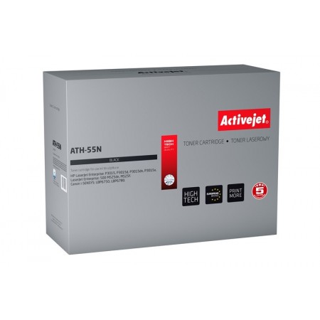 Activejet ATH-55N Toner (replacement for HP 55A CE255A, Canon CRG-724- Supreme- 6000 pages- black)