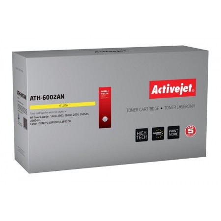 Activejet ATH-6002AN Toner (replacement for HP 124A Q6002A, Canon CRG-707Y- Premium- 2000 pages- yellow)