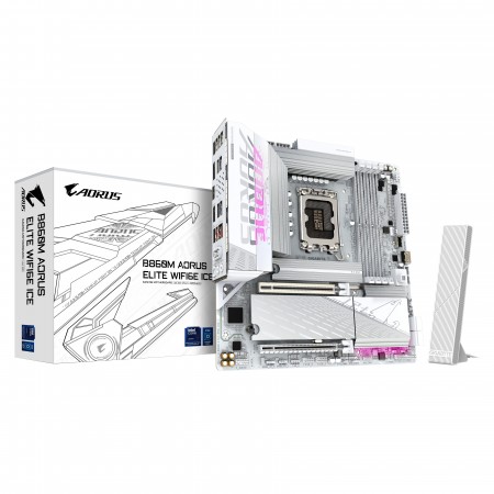 GIGABYTE B860M AORUS ELITE WF6E ICE Intel B860 LGA 1851 (Socket V1) micro ATX