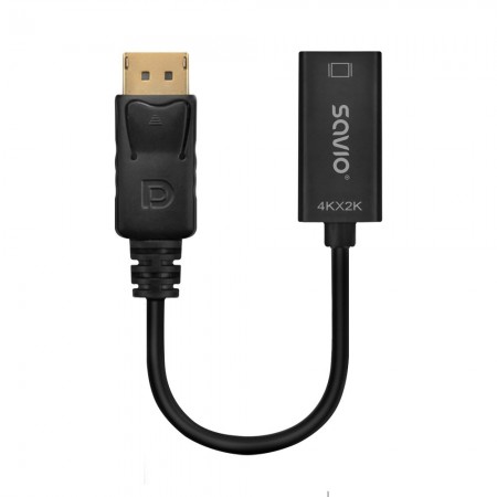 Adapter Savio DisplayPort (M) v1.2 - HDMI A (F) v1.4, 4K, AK-62