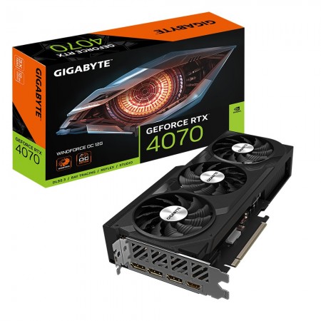 GIGABYTE GV-N4070WF3OC-12GD placa de vídeo NVIDIA GeForce RTX 4070 12 GB GDDR6X