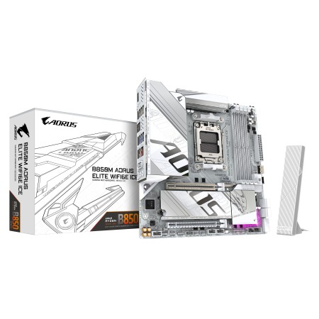 GIGABYTE B850M AORUS ELITE WIFI6E ICE AMD B850 Ranhura AM5 micro ATX