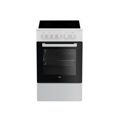 Beko FSS57000GW cooker Freestanding cooker Ceramic Black, White A