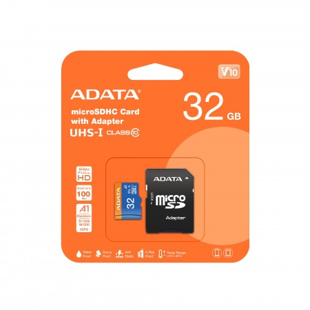 ADATA 32GB, microSDHC, Class 10 UHS-I Classe 10