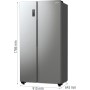 Gorenje NRR9185EAXL frigorífico americano Independente 550 l E Prateado