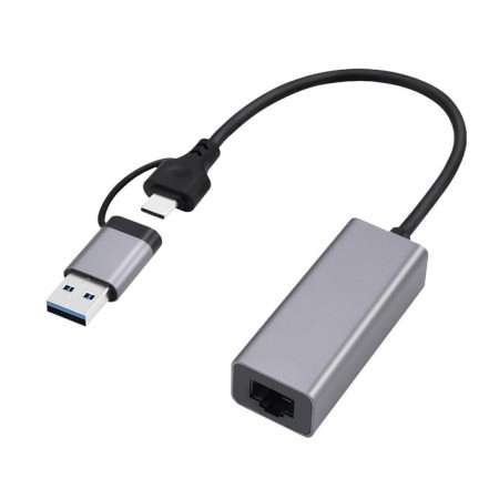 Gembird A-USB3AC-LAN-01 USB 3.1 + type-C Gigabit network adapter, space grey