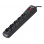 Activejet black power strip with cord ACJ COMBO 5G/5M/BEZP. AUTO/CZ