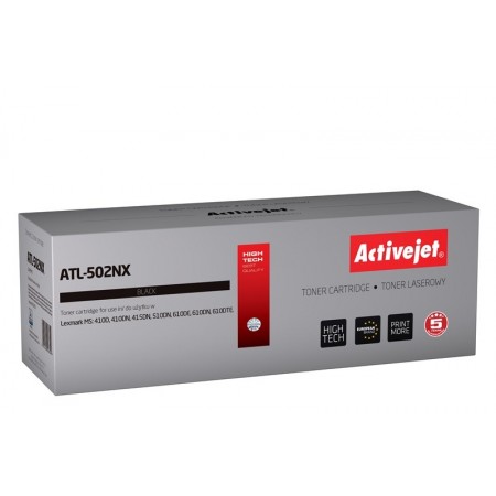 Activejet ATL-502NX Toner (replacement for Lexmark 502X/50F2X00- Supreme- 10.000 pages- black) - new chip