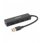 Vultech HU-04USB3 hub de interface USB 3.2 Gen 1 (3.1 Gen 1) Type-A 5000 Mbit s Preto