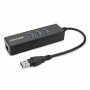 Hub 3 Porta USB Vultech HRJ-03USB3 USB 3.0 5 Gbps e Porta RJ45 Gigabit