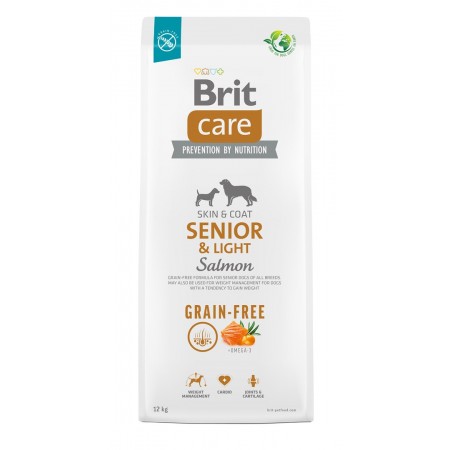 BRIT Care Senior&Light Salmon - dry dog food - 12 kg