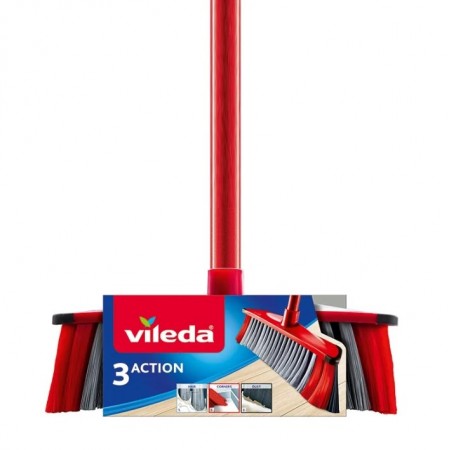 Broom Vileda 3 Action - 3in1 (red)