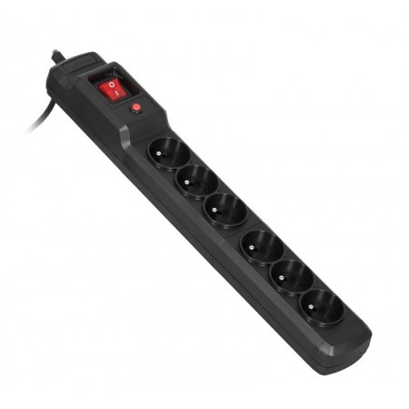 Activejet COMBO 6GN 5M black power strip with cord