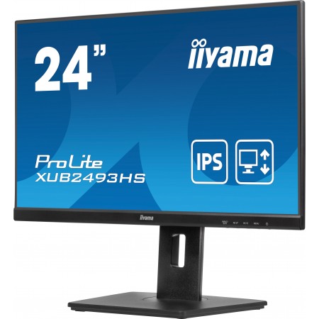 iiyama ProLite XUB2493HS-B6 monitor de ecrã 60,5 cm (23.8") 1920 x 1080 pixels Full HD LED Preto