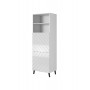 Cabinet ABETO 60x40x176.5 cm white/gloss white