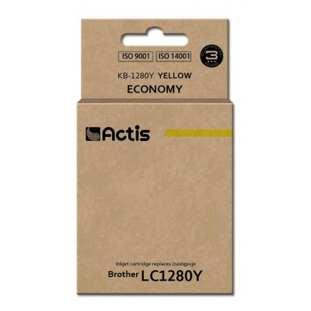 Actis KB-1280Y ink for Brother printer- Brother LC-1280Y replacement- Standard- 19 ml- yellow