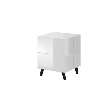 Cama bedside table REJA white gloss/white gloss