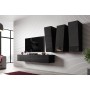 Cama Living room cabinet set VIGO SLANT 1 black/black gloss