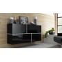 Cama sideboard GOYA 170/40/80 black/black gloss+white