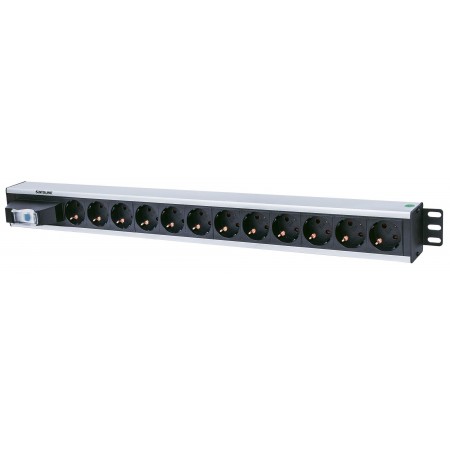 Intellinet 711449 PDU 12 tomada(s) CA Preto, Cinzento